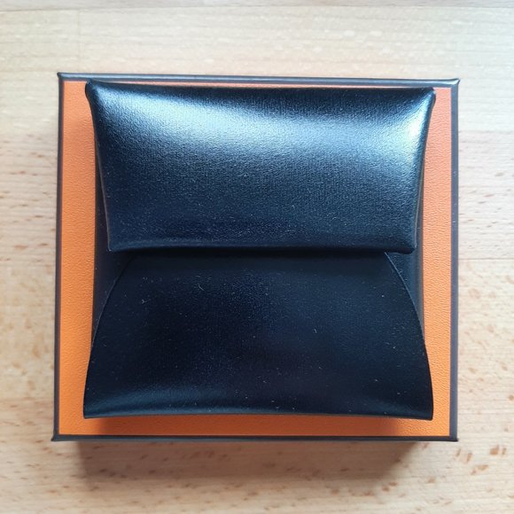 NWOT Hermes Black Box Leather Bastia Change Purse - Picture 3 of 6